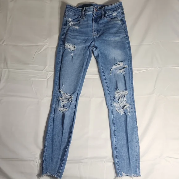 American Eagle Women's High Rise Jeggings EUC - Picture 6 of 9